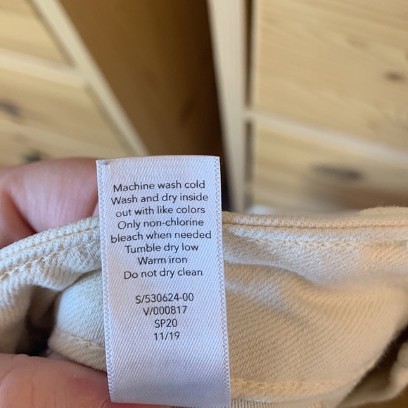 Athleta Sculptek High Waist Flex Straight Leg Ankle Jean Bone Size 6 Petite - Picture 8 of 10